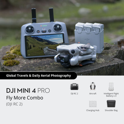 DJI Mini 4 Pro Fly More Combo with RC-N2 controller and extra batteries