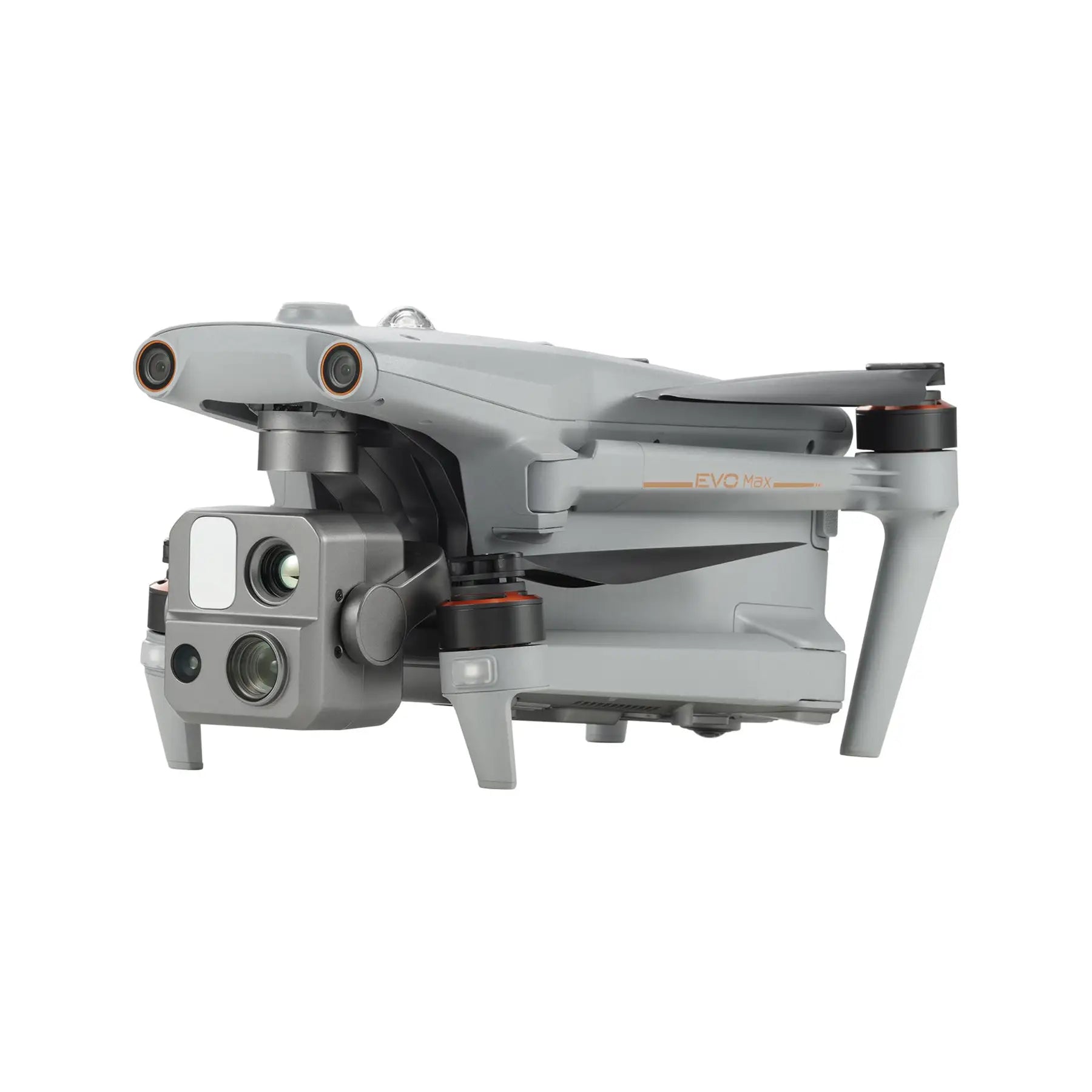 Side view of the folded Autel EVO Max 4T drone, focusing on the drone's folded arms and compact structure.