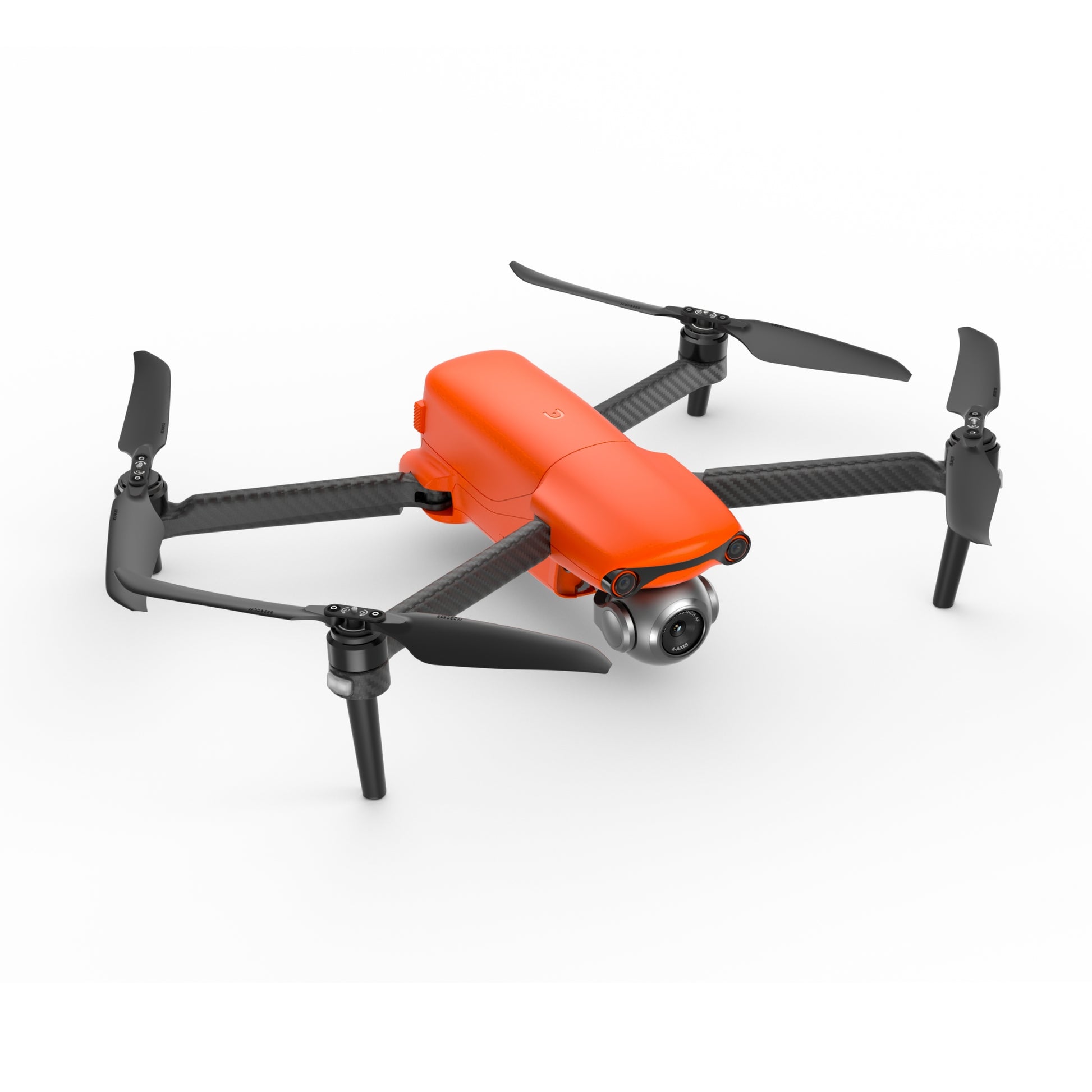 Angled view of orange Autel EVO Lite drone for easy transport
