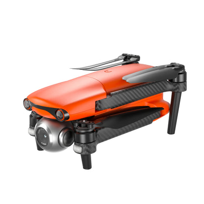 Folded orange Autel EVO Lite drone, side view with compact design
