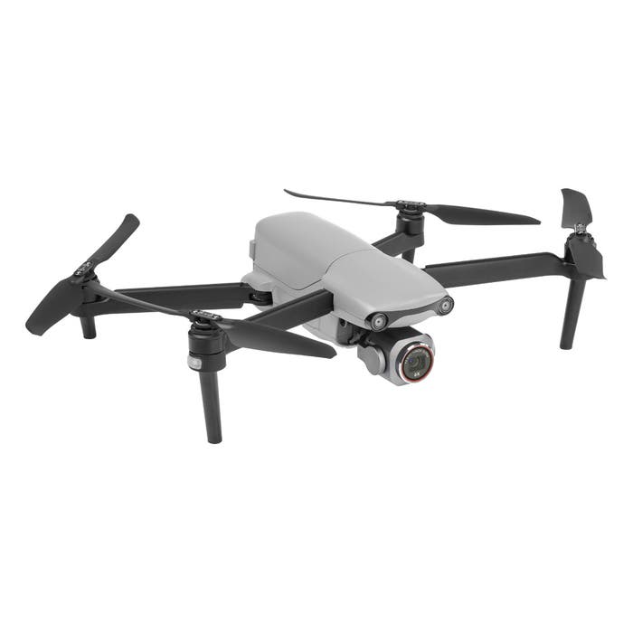 Side view of Autel EVO Lite 6K Pro drone in mid-flight with camera
