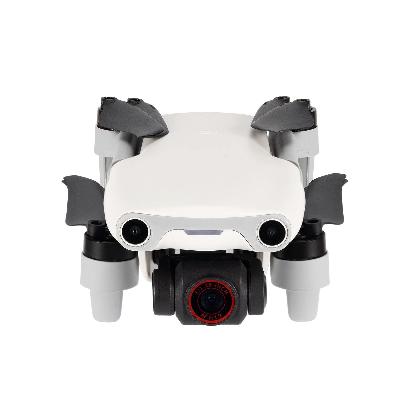 Folded front view of white Autel EVO Nano drone with camera
