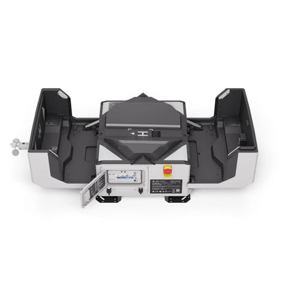 Angled view of DJI Dock 2 drone docking station with weather sensors