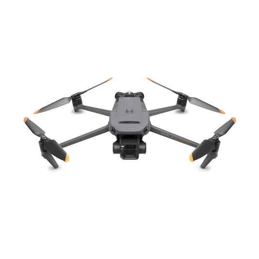 Front view of DJI Mavic 3E drone with propellers extended for enhanced mapping capabilities