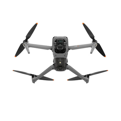 Underside view of DJI Air 3 drone with dual-camera system