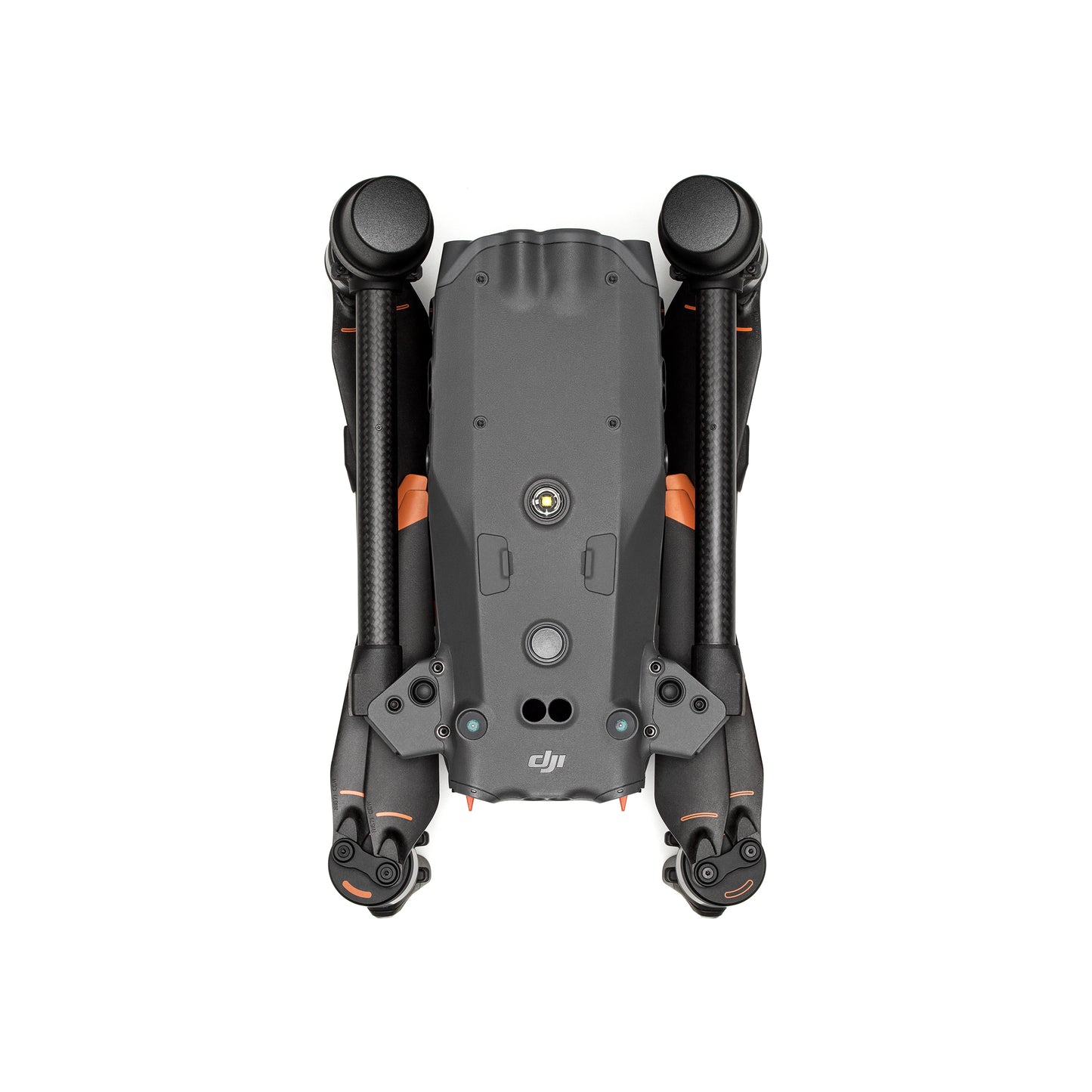 Top view of folded DJI Matrice 30T Thermal drone for compact storage and transport