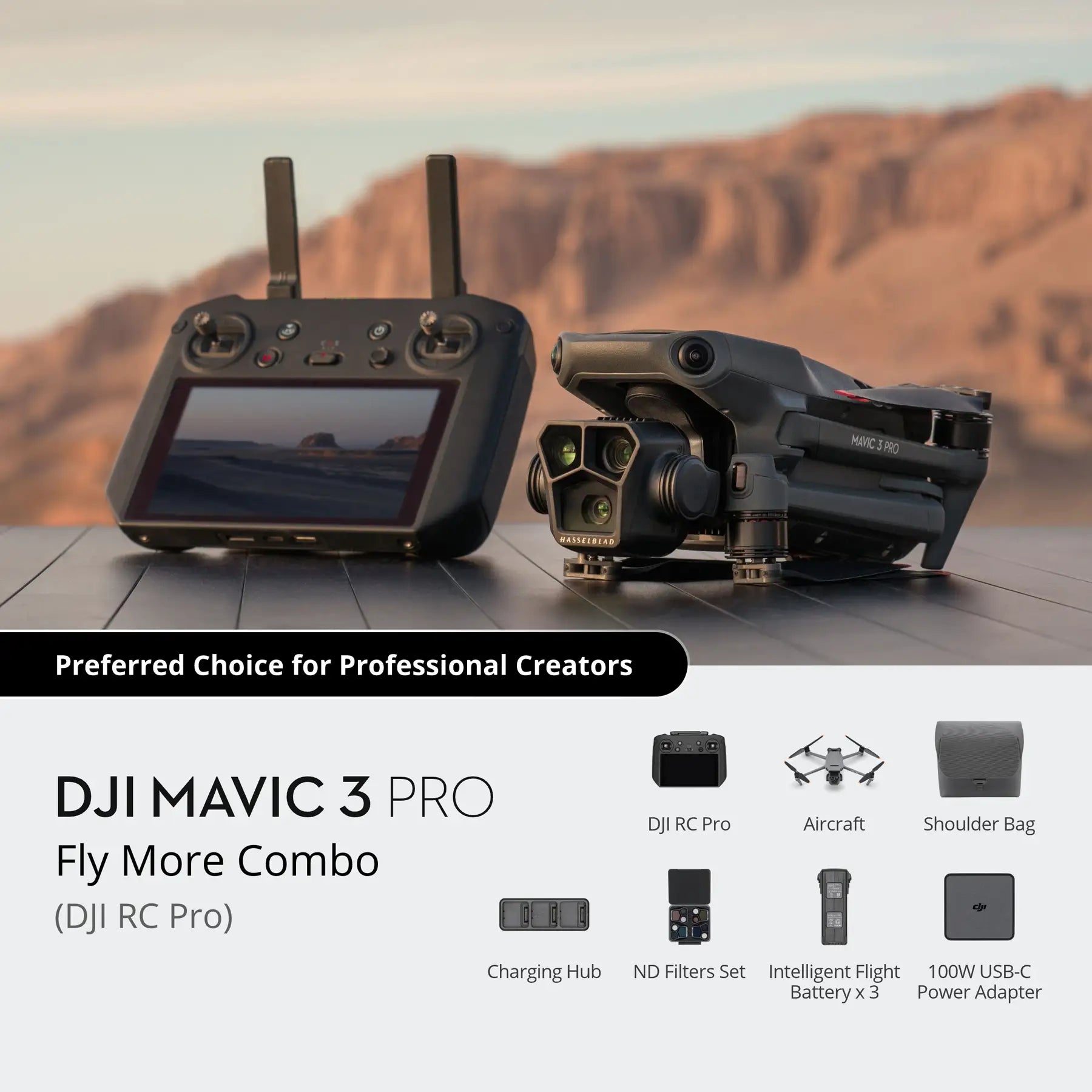 DJI Mavic 3 Pro Cine Premium Combo with DJI RC Pro and filmmaking accessories