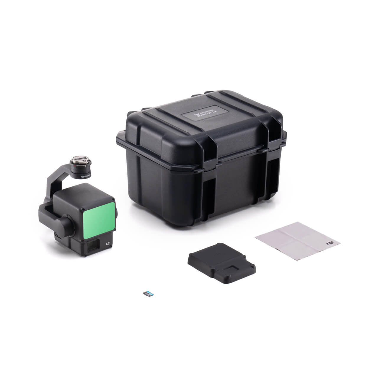 DJI Zenmuse L2 camera with protective case and accessories included.