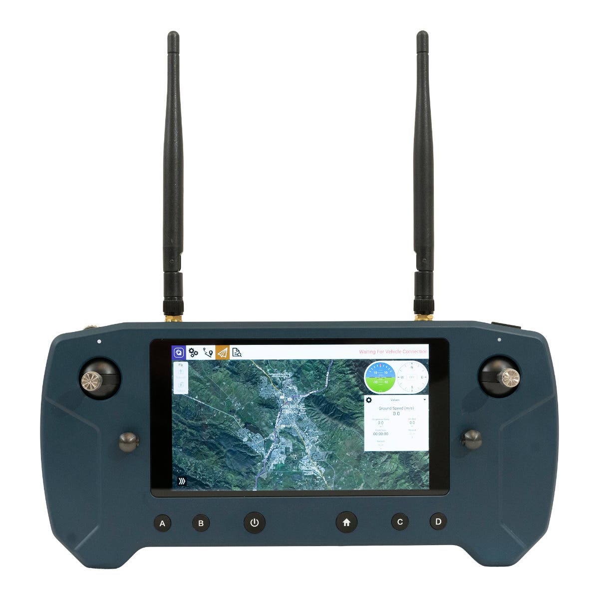 Herelink controller with dual antennas for remote operation of the IF800 Blue
