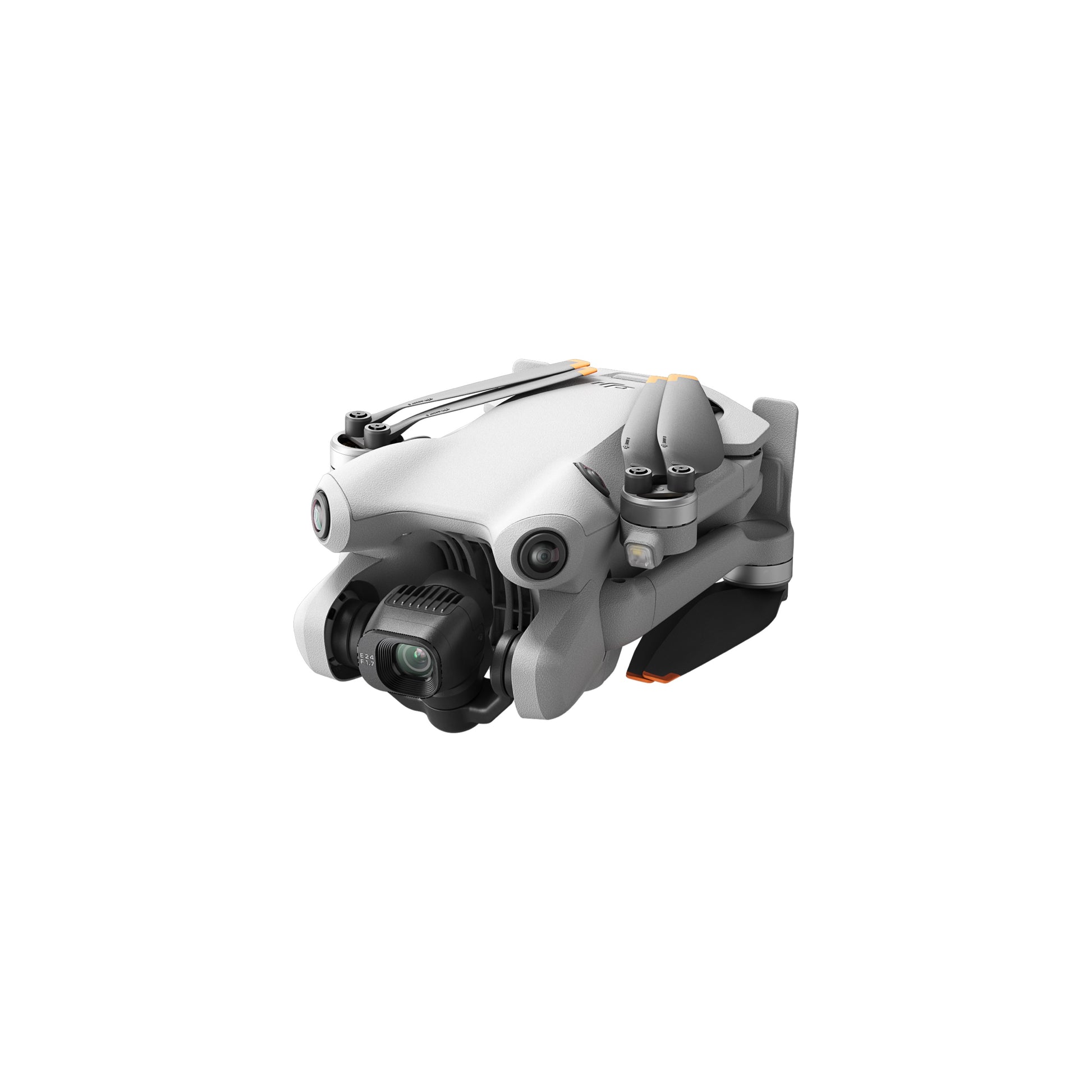 Folded DJI Mini 4 Pro drone with compact design for easy portability
