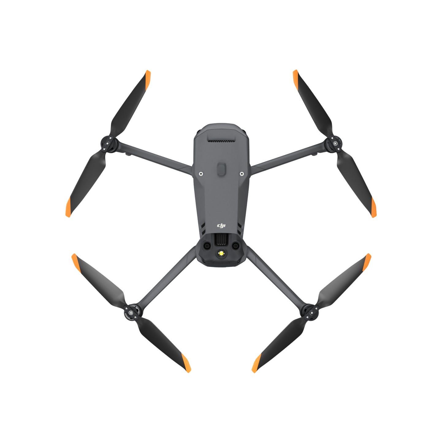 Top view of DJI Mavic 3E drone with extended propellers for aerial mapping