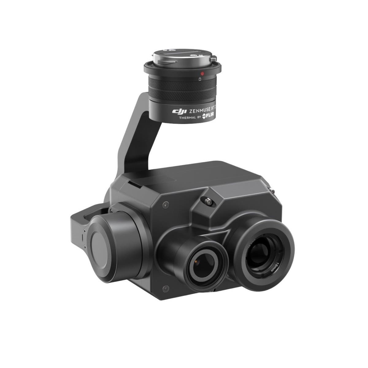 Zenmuse XT2 R dual lens thermal imaging camera angled side view